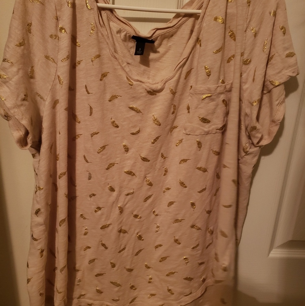 Plus size feather top